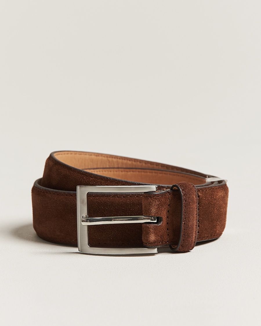 Loake Shoemakers William Suede Belt Brown – Ruskea