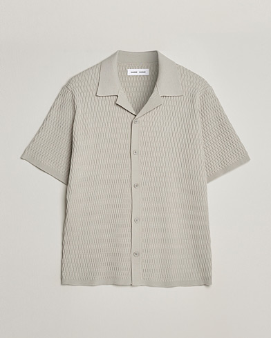 Mies |  | Samsøe & Samsøe | Sagabin Resort Collar Short Sleeve Shirt Moonstruck