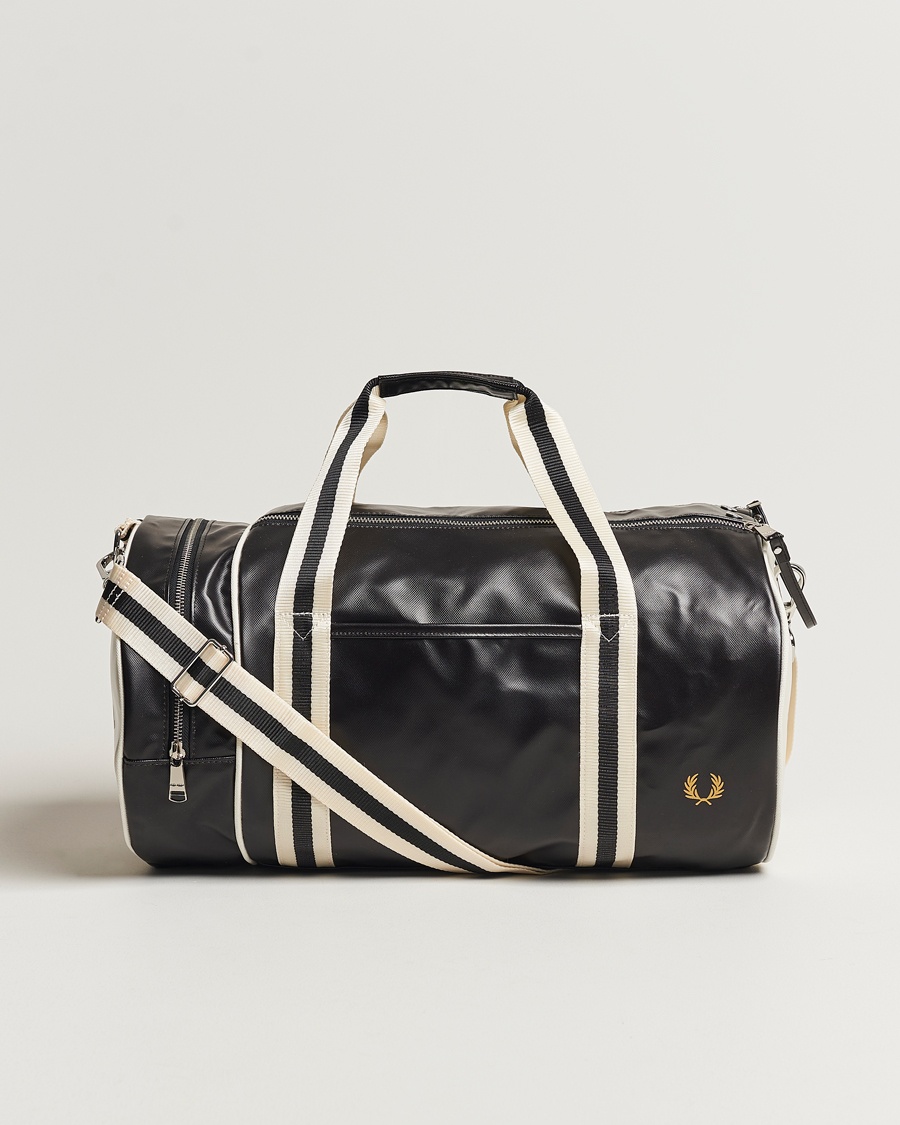 Fred Perry Classic Barrel Bag Black/Ecru – Musta