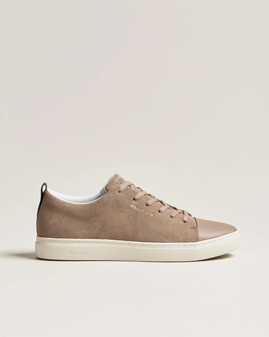 Mies |  | PS Paul Smith | Lee Cap Toe Suede Sneaker Taupe