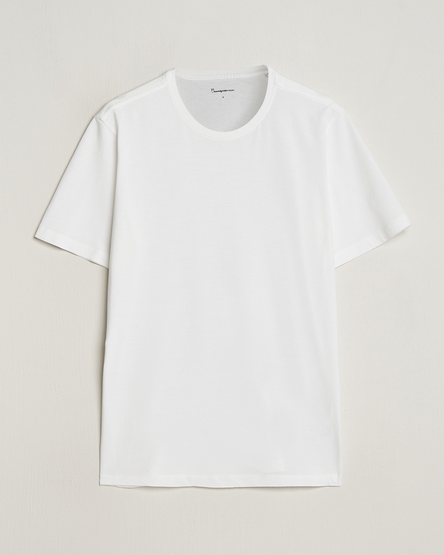 KnowledgeCotton Apparel Agnar Basic T-Shirt Bright White – Valkoinen