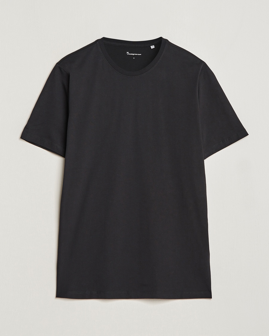 KnowledgeCotton Apparel Agnar Basic T-Shirt Jet Black – Musta
