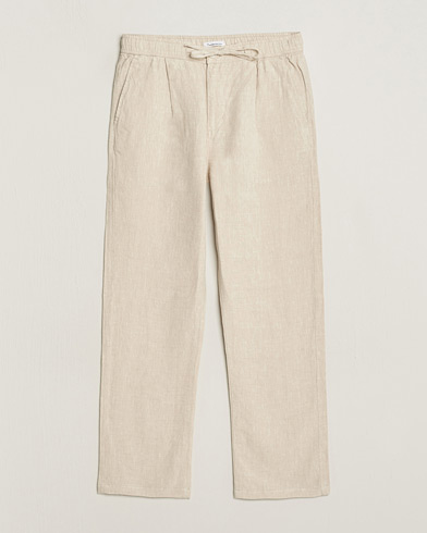 Mies | Alla produkter | KnowledgeCotton Apparel | Loose Linen Pants Light Feather Gray
