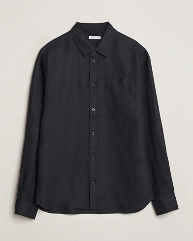  Regular Linen Shirt Jet Black