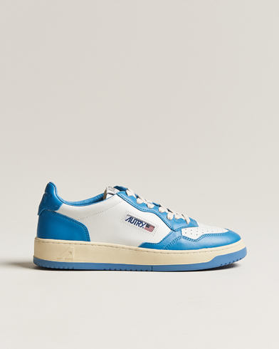 Mies |  | Autry | Medalist Low Bicolor Leather Sneaker White/Blue