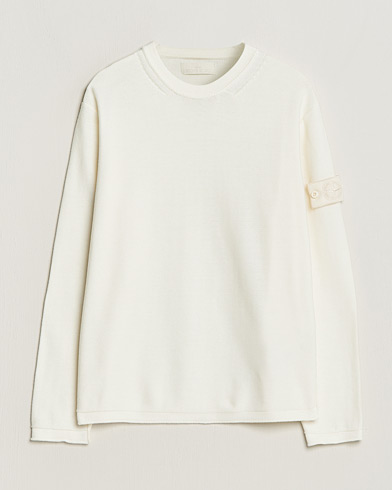 Mies |  | Stone Island | Ghost Knitted Cotton/Cashmere Sweater Natural Beige