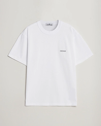 Mies |  | Stone Island | Cotton Jersey Small Logo T-Shirt White