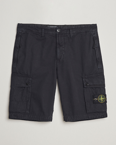 Mies |  | Stone Island | Brushed Cotton Canvas Cargo Shorts Navy Blue