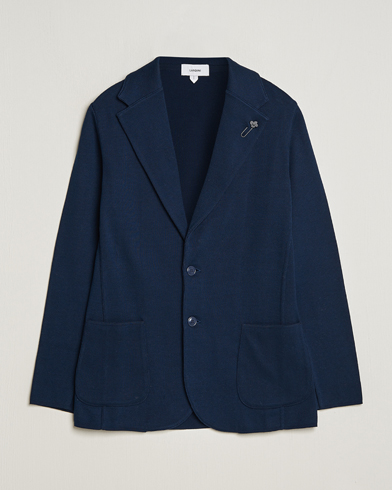 Mies |  | Lardini | Knitted Cotton Blazer Navy