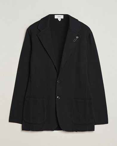 Mies |  | Lardini | Knitted Cotton Blazer Black