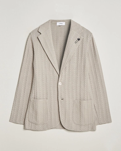 Mies |  | Lardini | Knitted Structure Cotton Blazer Beige