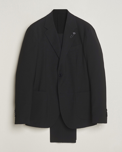 Mies | Puvut | Lardini | Travellers Soft Wool Suit Black