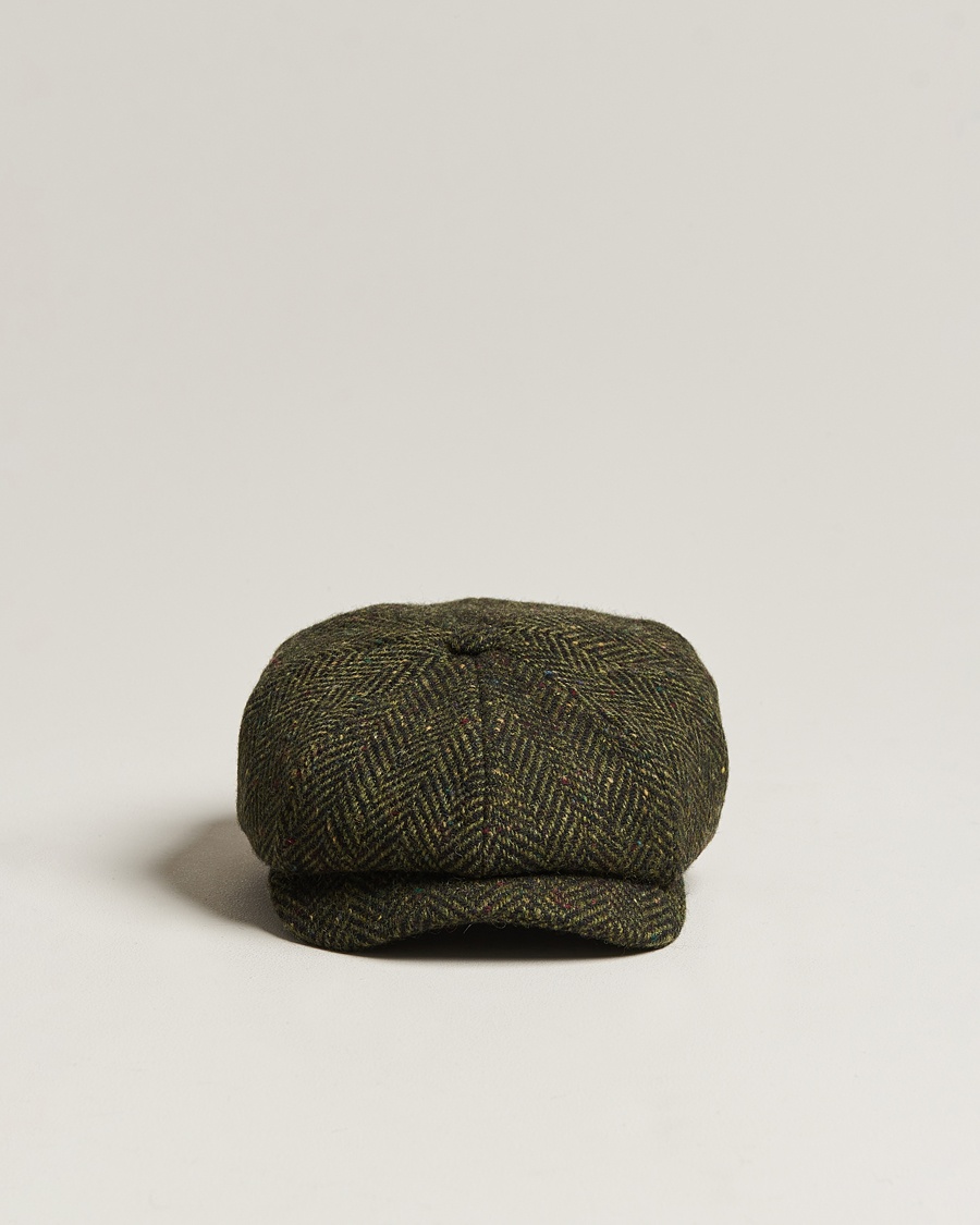 Wigéns Newsboy Retro Donegal Wool Dark Green – Vihreä