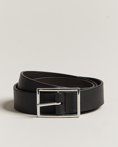Mies | Italian Department | Anderson's | Reversible Grained Leather Belt 3 cm Black/Brown