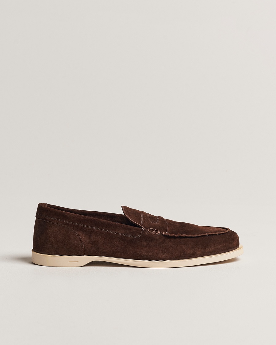 John Lobb Pace Summer Loafer Dark Brown Suede – Ruskea