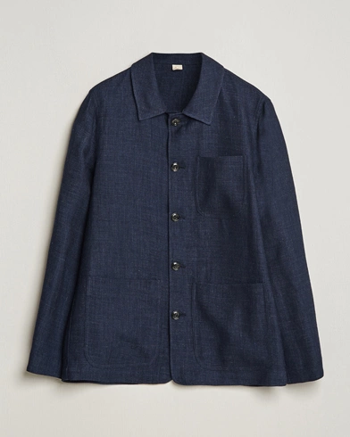 Mies | Takit | Altea | Wool/Linen Chore Jacket Navy