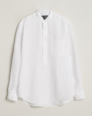  Linen Popover Shirt White