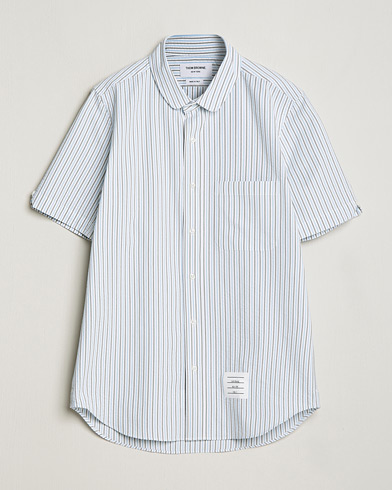 Mies |  | Thom Browne | Short Sleeve Seersucker Shirt Light Blue