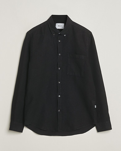 Mies |  | NN07 | Arne Linen Shirt Black