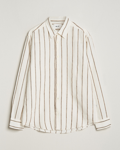  Quinsy Striped Linen Shirt Ecru Multi