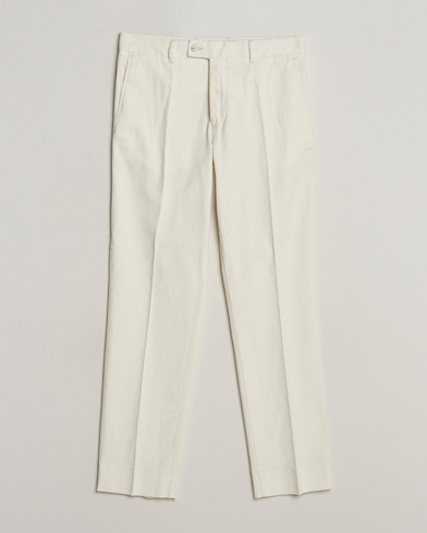 Mies | Housut | J.Lindeberg | Lois Cotton/Linen Stretch Pants Cloud White