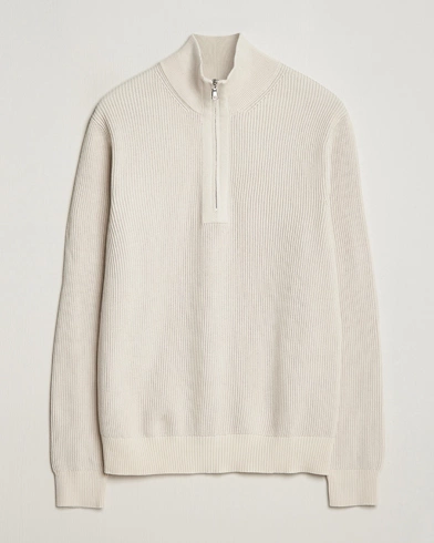Mies |  | J.Lindeberg | Alex Half Zip Organic Cotton Sweater Moonbeam