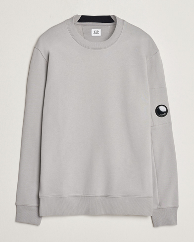 Mies |  | C.P. Company | Diagonal Raised Fleece Lens Sweatshirt Light Grey