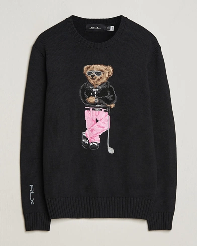 Mies |  | RLX Ralph Lauren | Bear Golfer Knitted Sweater Polo Black