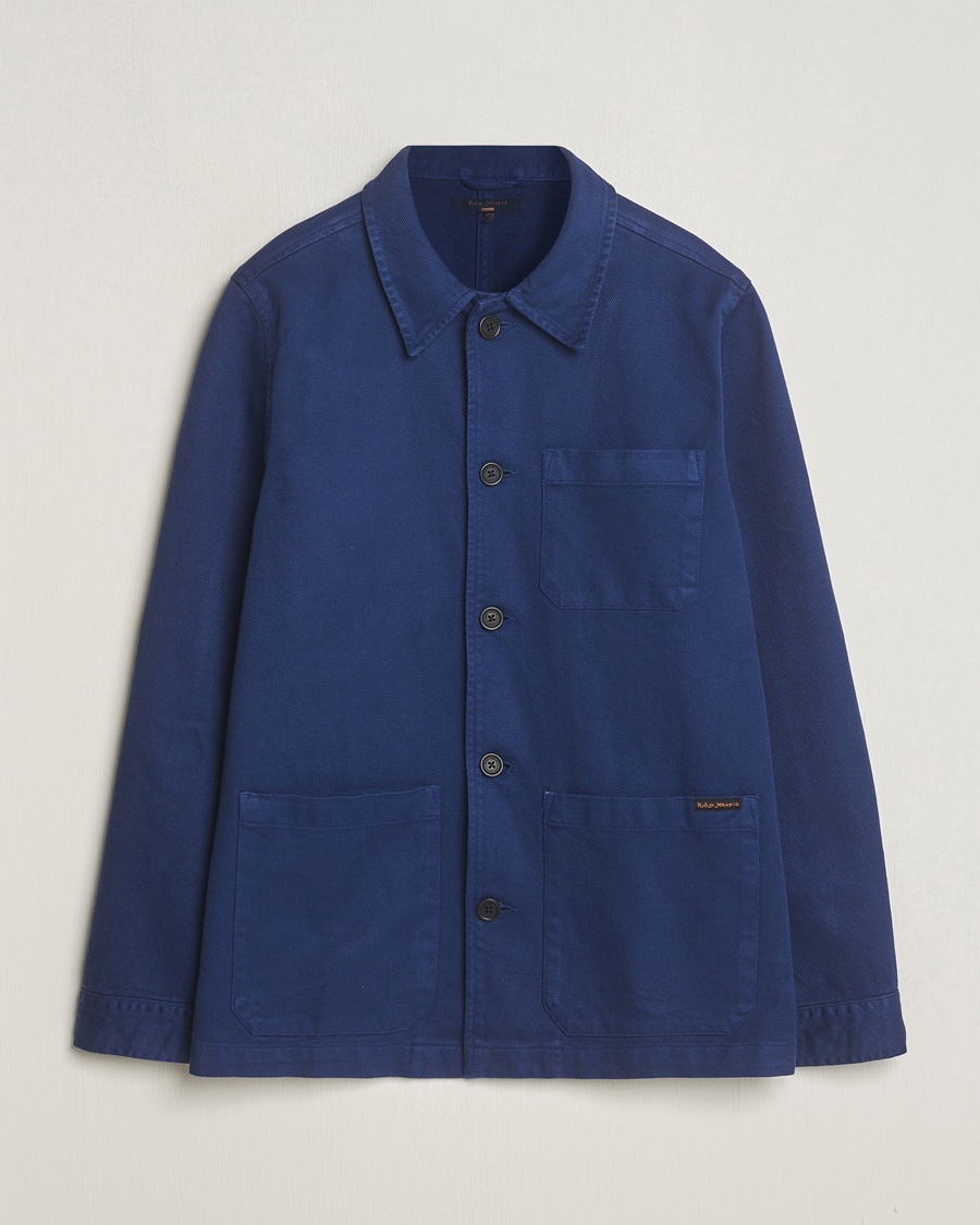Nudie Jeans Barney Worker Overshirt Mid Blue – Sininen