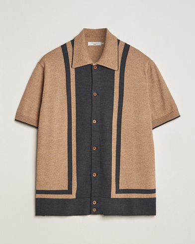 Mies |  | Nudie Jeans | Fabbe Knitted Polo Shirt Beige