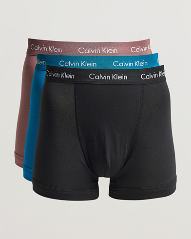 Mies |  | Calvin Klein | Cotton Stretch Trunk 3-pack Black/Rose/Ocean