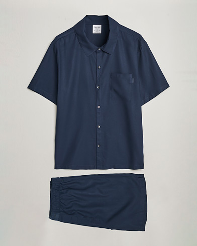 Mies |  | Calvin Klein | Viscose Short Sleeve Pyjama Set Blue Shadow