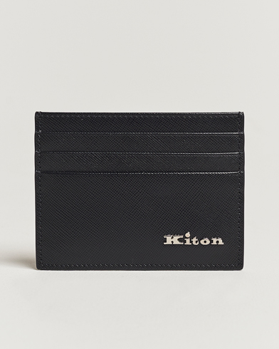 Mies | Korttilompakot | Kiton | Saffiano Leather Cardholder Black