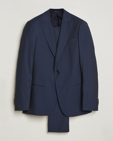 Mies | Puvut | Giorgio Armani | Slim Fit Peak Lapel Wool Suit Navy
