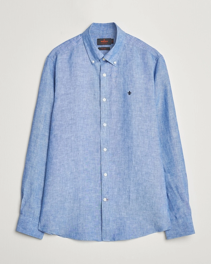Morris Douglas Linen Button Down Shirt Blue – Sininen