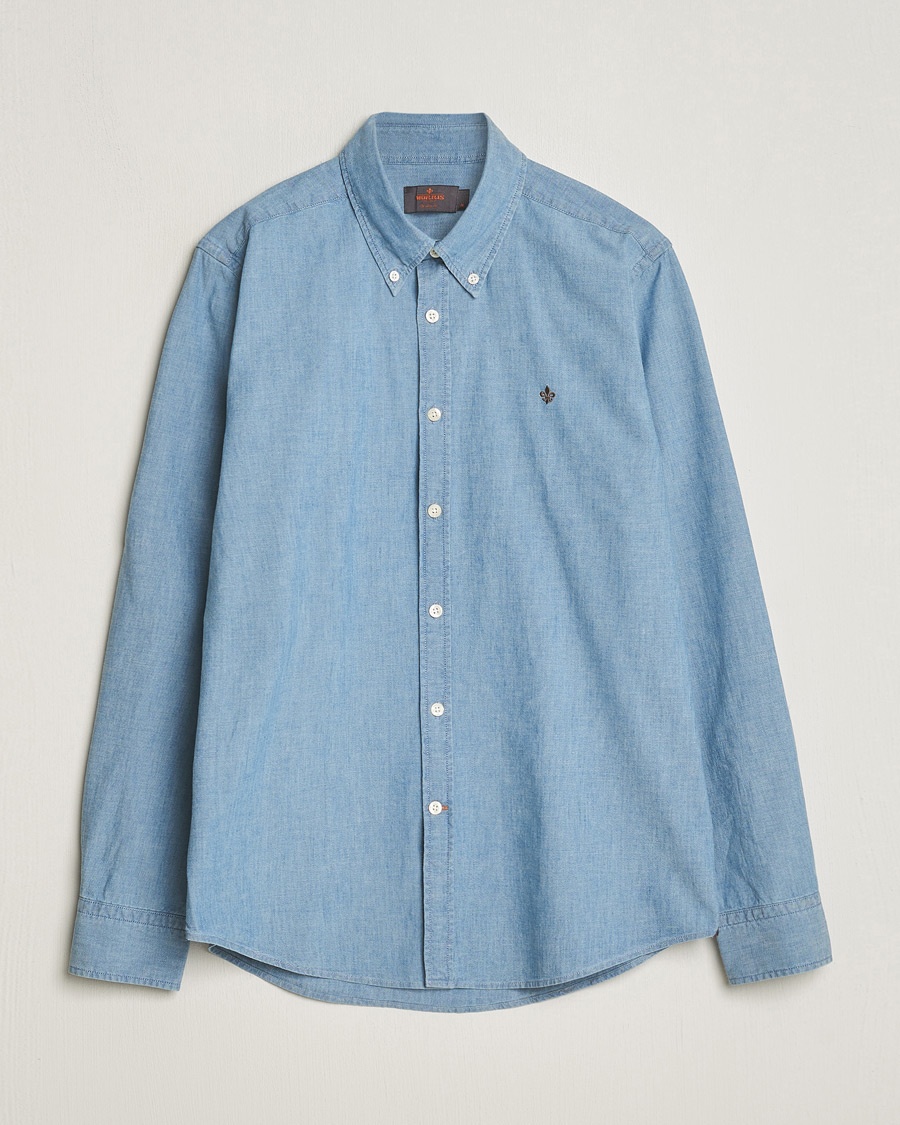 Morris Slim Fit Chambray Shirt Blue – Sininen