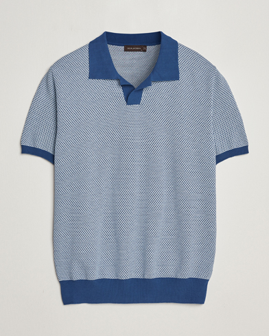 Mies |  | Oscar Jacobson | Dalius Structured Cotton Polo Blue