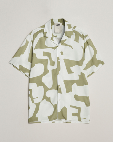 Mies |  | OAS | Viscose Resort Short Sleeve Shirt Sage Puzzlotec