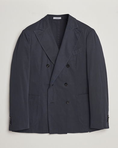 Mies |  | Boglioli | K Jacket Double Breasted Cotton Blazer Navy