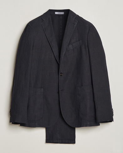 Mies |  | Boglioli | K Jacket Linen Suit Navy