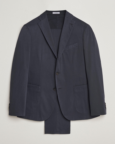 Mies |  | Boglioli | K Jacket Cotton Stretch Suit Navy