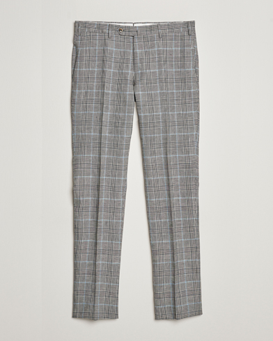 Mies |  | PT01 | Slim Fit Glencheck Trousers Grey/Blue