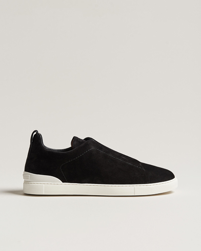 Mies |  | Zegna | Triple Stitch Sneakers Black Suede