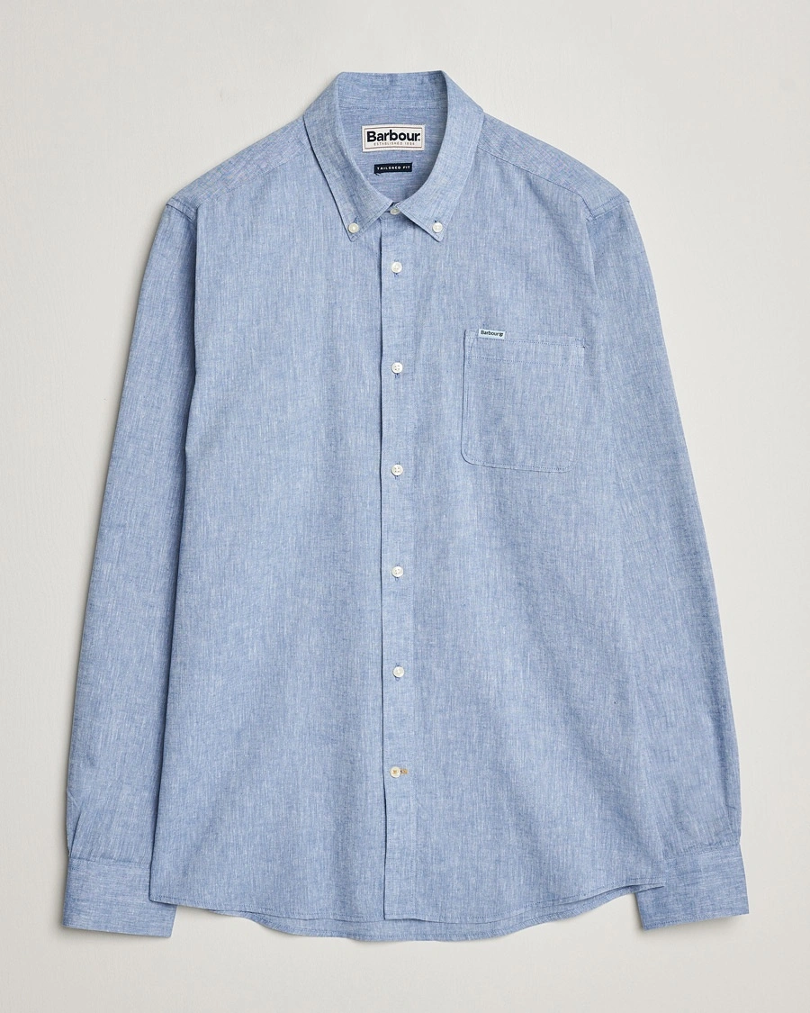 Barbour Lifestyle Nelson Linen/Cotton Shirt Blue – Sininen