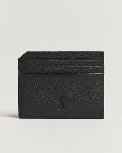 Mies | Korttilompakot | Polo Ralph Lauren | Pebbled Leather Credit Card Holder Black