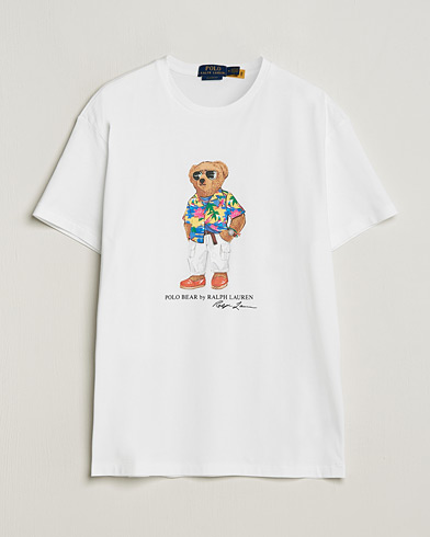 Mies | T-paidat | Polo Ralph Lauren | Printed Bear Crew Neck T-Shirt White