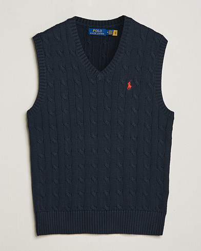 Mies |  | Polo Ralph Lauren | Cotton Cable Vest Hunter Navy