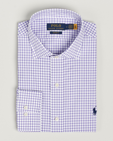 Mies | Bisnespaidat | Polo Ralph Lauren | Custom Fit Poplin Shirt Purple/White