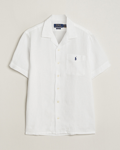  Linen Pocket Short Sleeve Shirt White