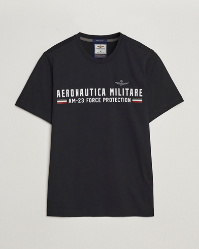 Mies |  | Aeronautica Militare | Logo Crew Neck T-Shirt Jet Black